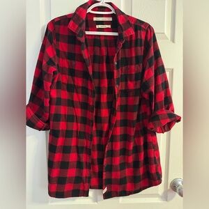 Woolrich Red and Black Plaid Shirt